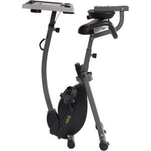 imageStamina Wirk Ride Exercise Bike  Foldable Fitness Bike with Workstation and Standing Desk  Stationary Bike for Home Workout  Up to 250 Weight Capacity