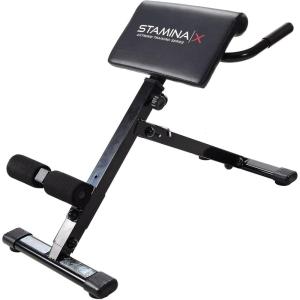 imageStamina X Adjustable Ab Back and Core Strength Exercise SitUp Fitness Hyperextension Weight Bench for AtHome WorkoutsBlack