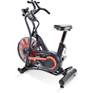 imageStamina X Air Bike  Exercise Bike with Smart Workout App  Air Exercise Bike for Home Workout  Up to 350 lbs Weight Capacity BlackRed