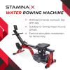 imageStamina Inmotion Rower Compact Efficient Cardiovascular Rowing Machine Smooth Adjustable TensionBlack  Red