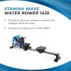 imageStamina Inmotion Rower Compact Efficient Cardiovascular Rowing Machine Smooth Adjustable Tensionblack  blue