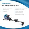 imageStamina Inmotion Rower Compact Efficient Cardiovascular Rowing Machine Smooth Adjustable Tensionblack  blue