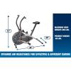 imageStamina Air Resistance Bike 876  Smart Workout App No Subscription Required  Dynamic Adjustable Tension  MultiFunction LCD Monitor  DualAction Arms to Engage The Upper Body